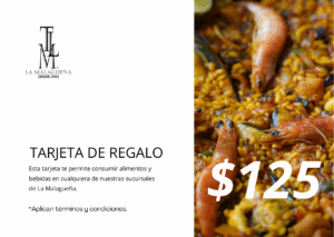 Tarjeta de Regalo B/. 125