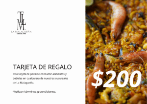Tarjeta de Regalo B/. 200